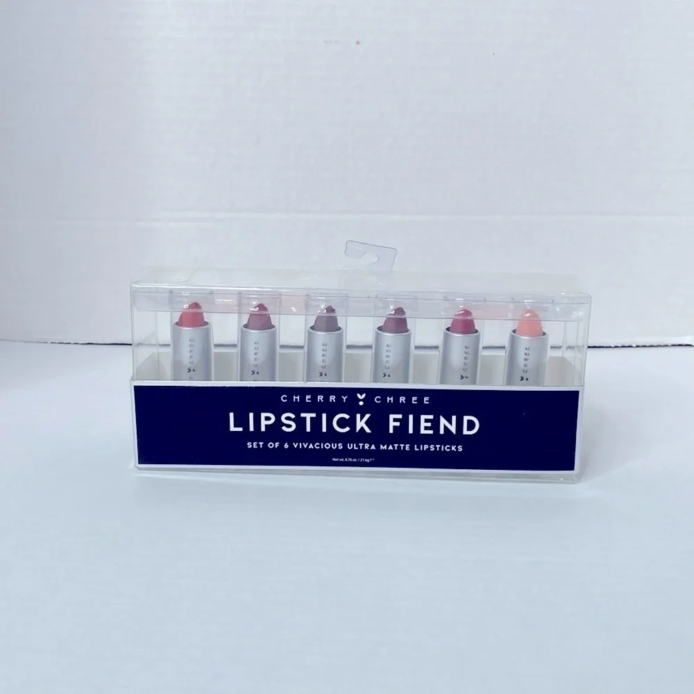 Cherry Chree Lipstick Fiend Set of 6 Vivacious Ultra Matte Lipsticks